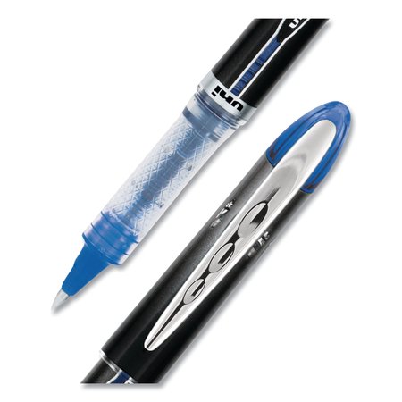 Uni-Ball ELITE Stick Roller Ball Pen, Super-Fine 0.5mm, Blue Ink, Blue Barrel 69021